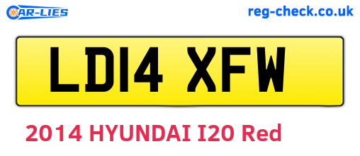 LD14XFW are the vehicle registration plates.