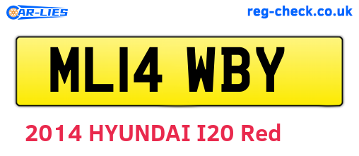 ML14WBY are the vehicle registration plates.