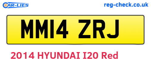 MM14ZRJ are the vehicle registration plates.