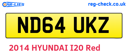 ND64UKZ are the vehicle registration plates.