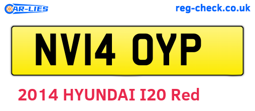 NV14OYP are the vehicle registration plates.