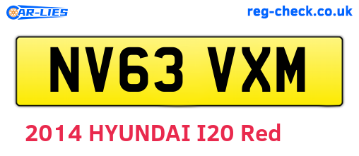 NV63VXM are the vehicle registration plates.