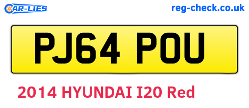 PJ64POU are the vehicle registration plates.
