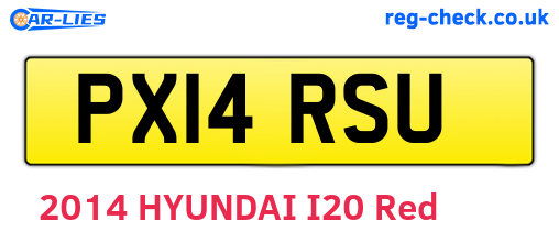 PX14RSU are the vehicle registration plates.