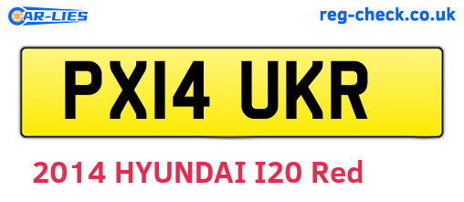 PX14UKR are the vehicle registration plates.
