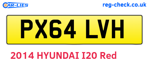 PX64LVH are the vehicle registration plates.