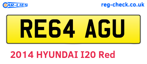 RE64AGU are the vehicle registration plates.