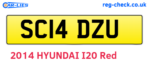 SC14DZU are the vehicle registration plates.
