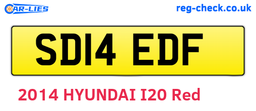 SD14EDF are the vehicle registration plates.