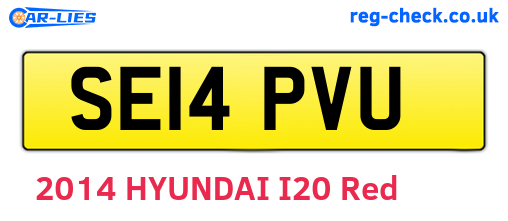 SE14PVU are the vehicle registration plates.