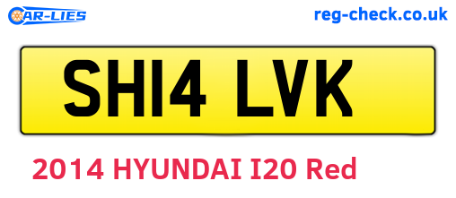 SH14LVK are the vehicle registration plates.