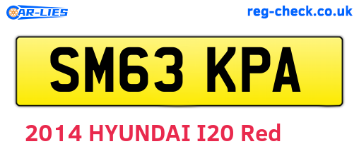 SM63KPA are the vehicle registration plates.