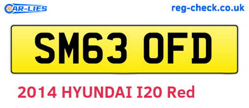 SM63OFD are the vehicle registration plates.