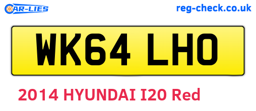 WK64LHO are the vehicle registration plates.