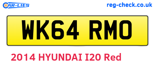 WK64RMO are the vehicle registration plates.