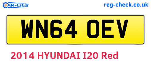 WN64OEV are the vehicle registration plates.