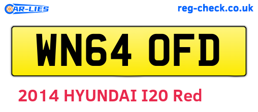 WN64OFD are the vehicle registration plates.