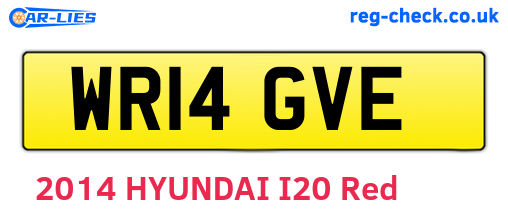 WR14GVE are the vehicle registration plates.
