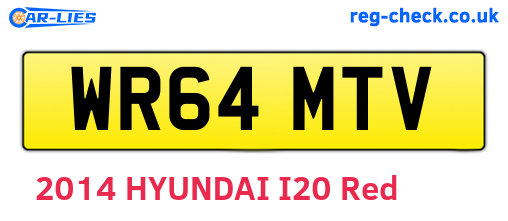 WR64MTV are the vehicle registration plates.