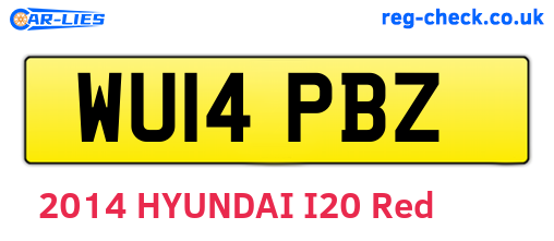 WU14PBZ are the vehicle registration plates.