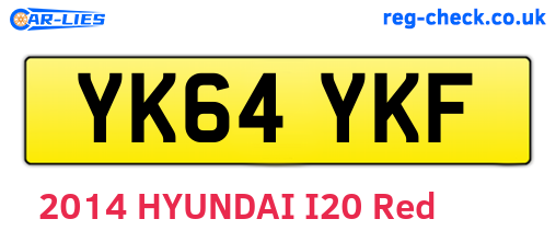 YK64YKF are the vehicle registration plates.
