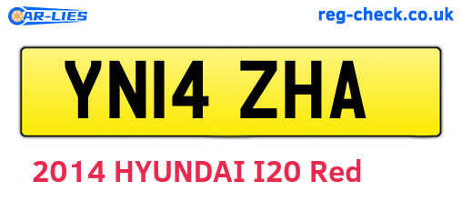 YN14ZHA are the vehicle registration plates.