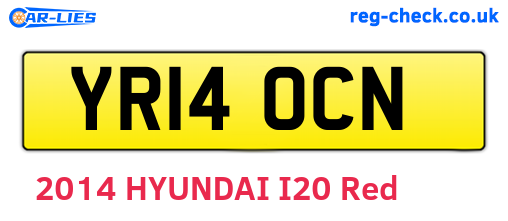 YR14OCN are the vehicle registration plates.