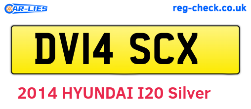 DV14SCX are the vehicle registration plates.