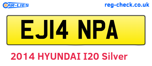 EJ14NPA are the vehicle registration plates.