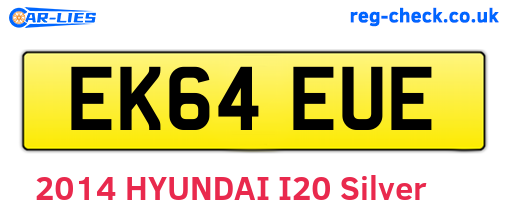 EK64EUE are the vehicle registration plates.