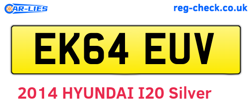 EK64EUV are the vehicle registration plates.