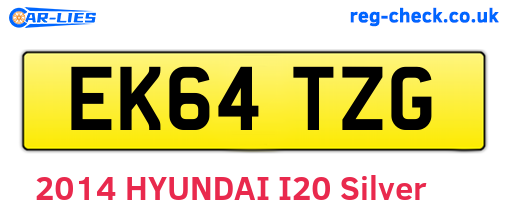 EK64TZG are the vehicle registration plates.