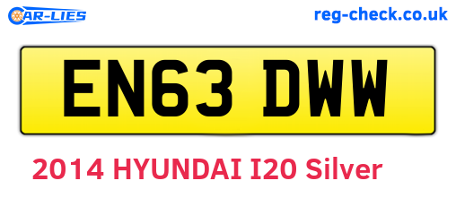 EN63DWW are the vehicle registration plates.