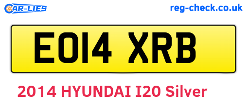 EO14XRB are the vehicle registration plates.