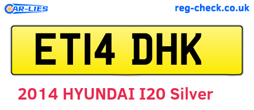 ET14DHK are the vehicle registration plates.