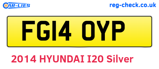 FG14OYP are the vehicle registration plates.