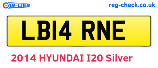 LB14RNE are the vehicle registration plates.