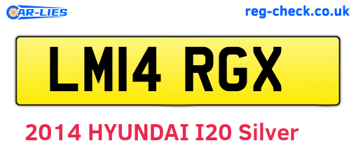 LM14RGX are the vehicle registration plates.