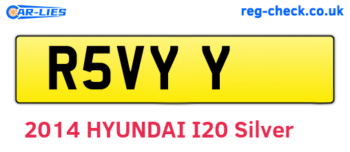 R5VYY are the vehicle registration plates.