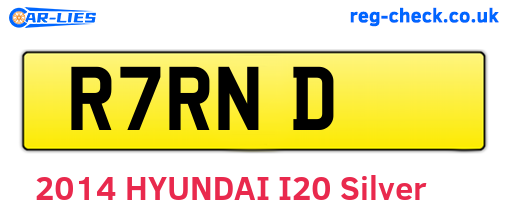R7RND are the vehicle registration plates.