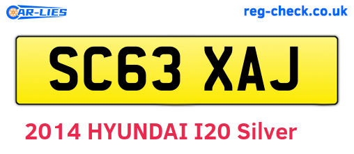 SC63XAJ are the vehicle registration plates.