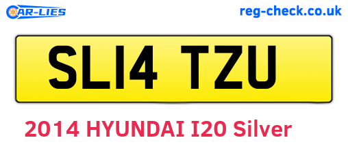 SL14TZU are the vehicle registration plates.