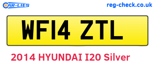 WF14ZTL are the vehicle registration plates.