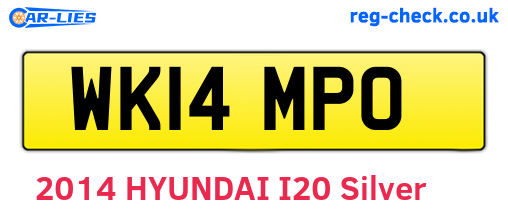 WK14MPO are the vehicle registration plates.