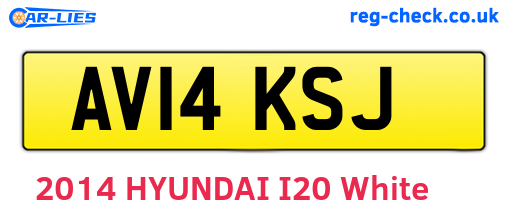AV14KSJ are the vehicle registration plates.