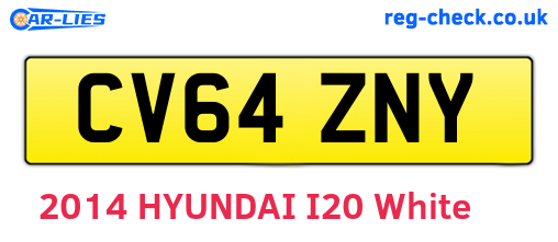 CV64ZNY are the vehicle registration plates.