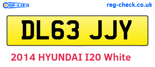 DL63JJY are the vehicle registration plates.