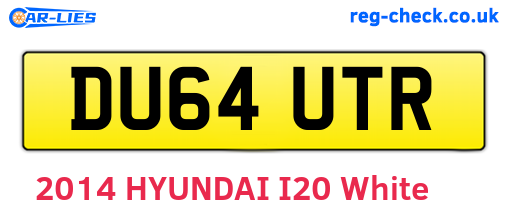 DU64UTR are the vehicle registration plates.
