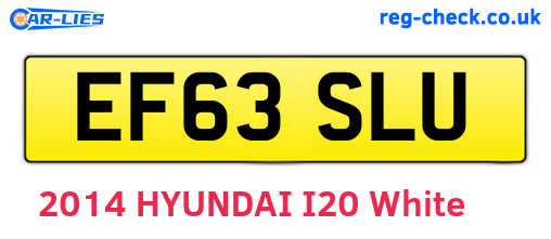 EF63SLU are the vehicle registration plates.