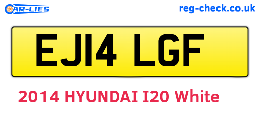 EJ14LGF are the vehicle registration plates.